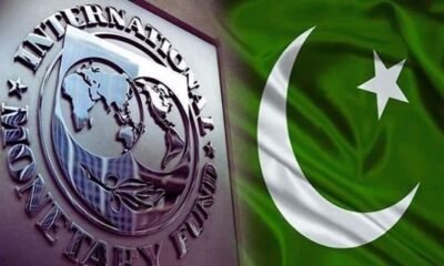 IMF logo and Pakistan flag